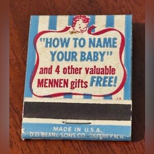 Vintage Matchbook Mennen Baby Bundle Mail Gift Coupon Advertisement Matches